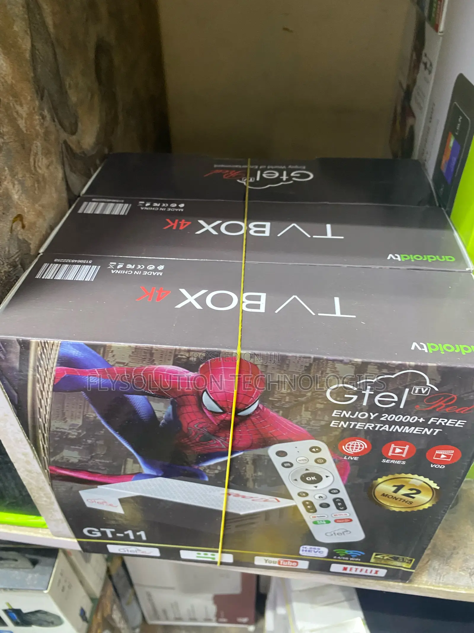 Gtel Gt-11 Red Android Tv Box 20000+ Free Entertainment