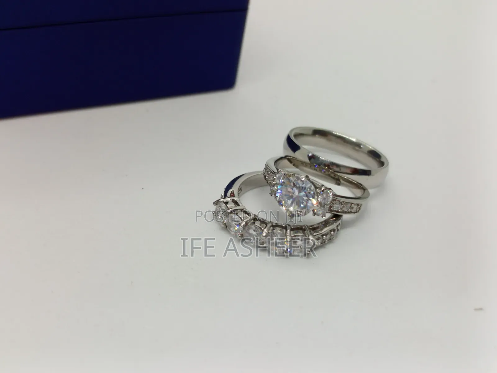 Couples Us Sterling Silver Set Of Wedding Ring - Us002