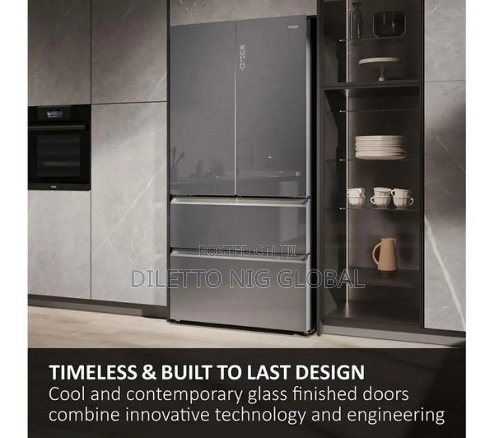 Haier Series 7 Fridge Freezer - Sapphire Glass