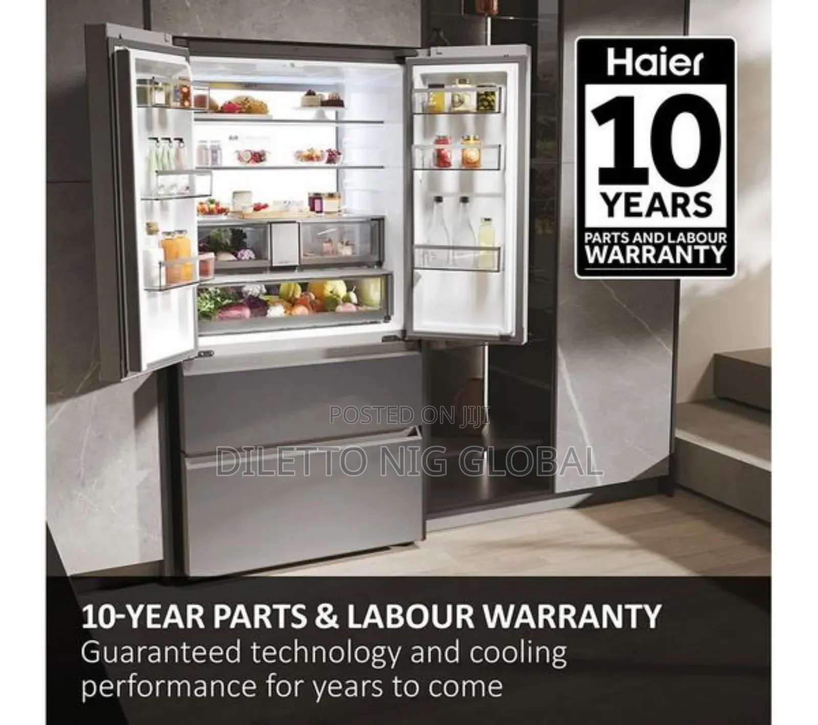 Haier Series 7 Fridge Freezer - Sapphire Glass