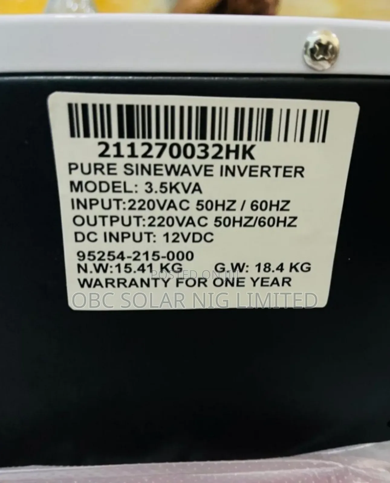 Yohako Solar Inverter 3.5kva 12v