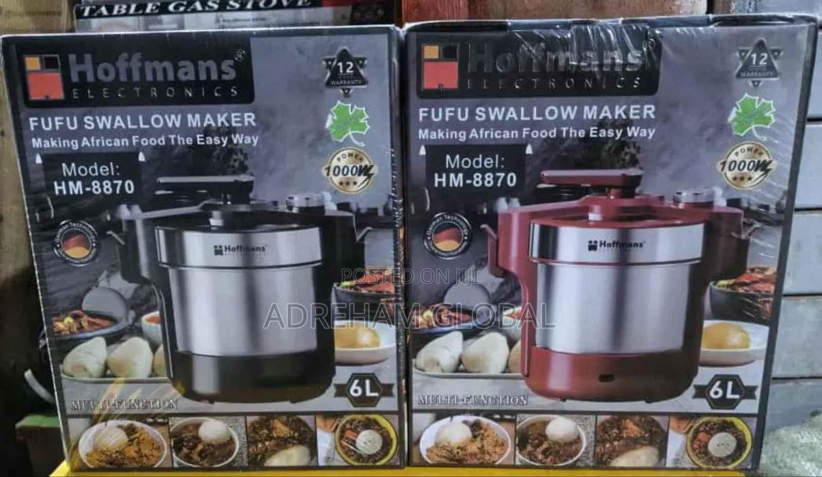 Hoffmans 6l Fufu Swallow Maker, 1000w Bigger Size for Family