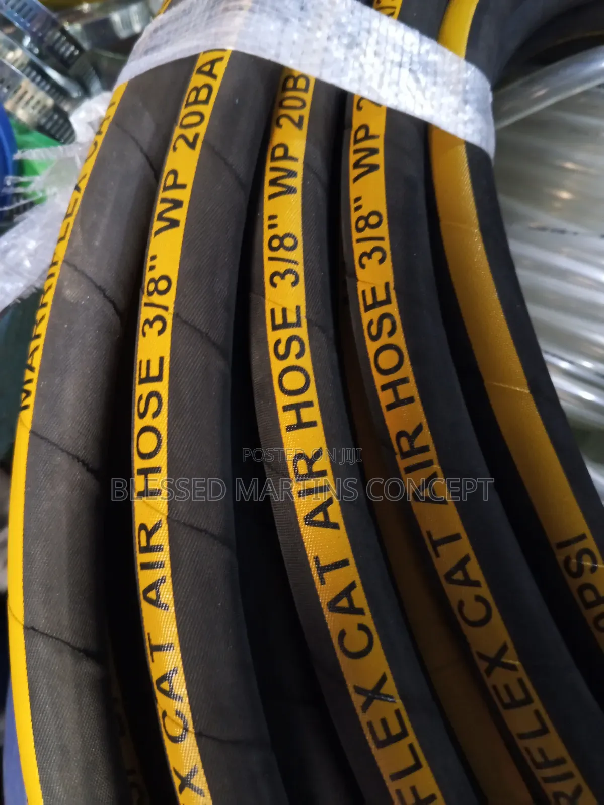 3/8 Cat Air Hose Black/Yellow Line