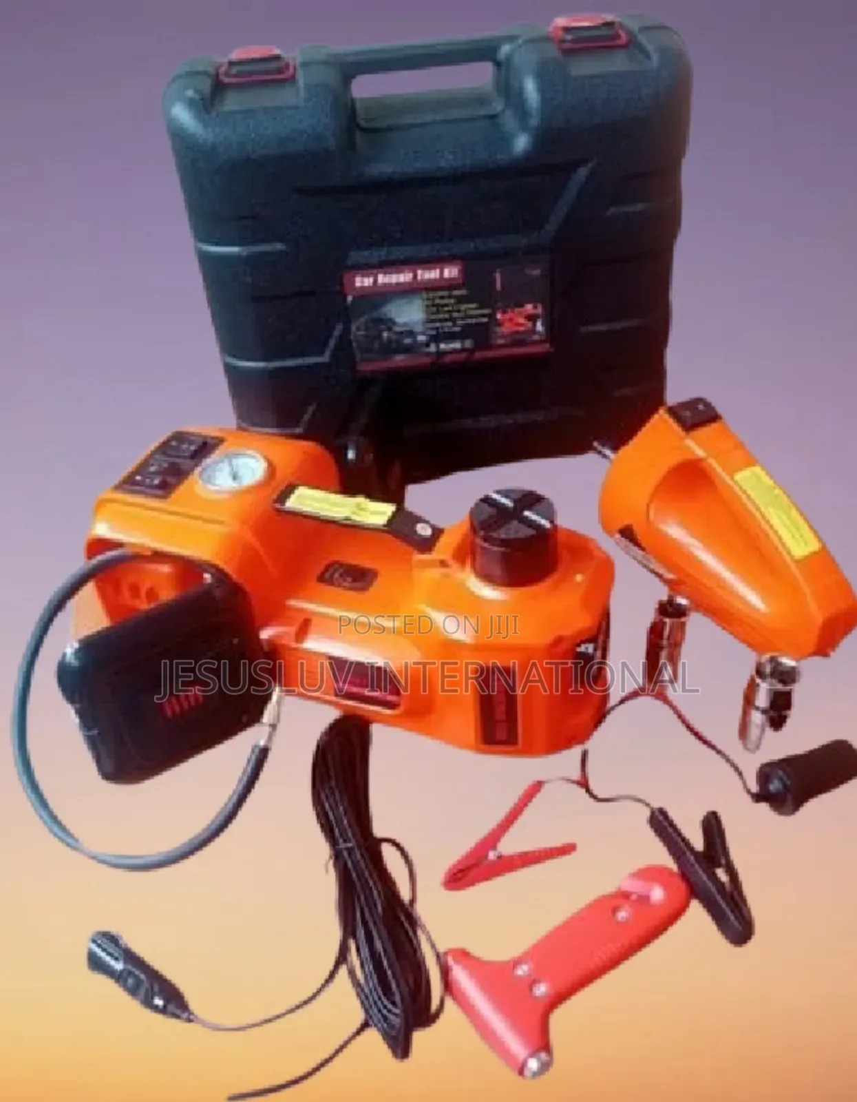 Powerful Electric Floor Jack Lift 5 Ton, 12v Impact Wrench Tyre Pump