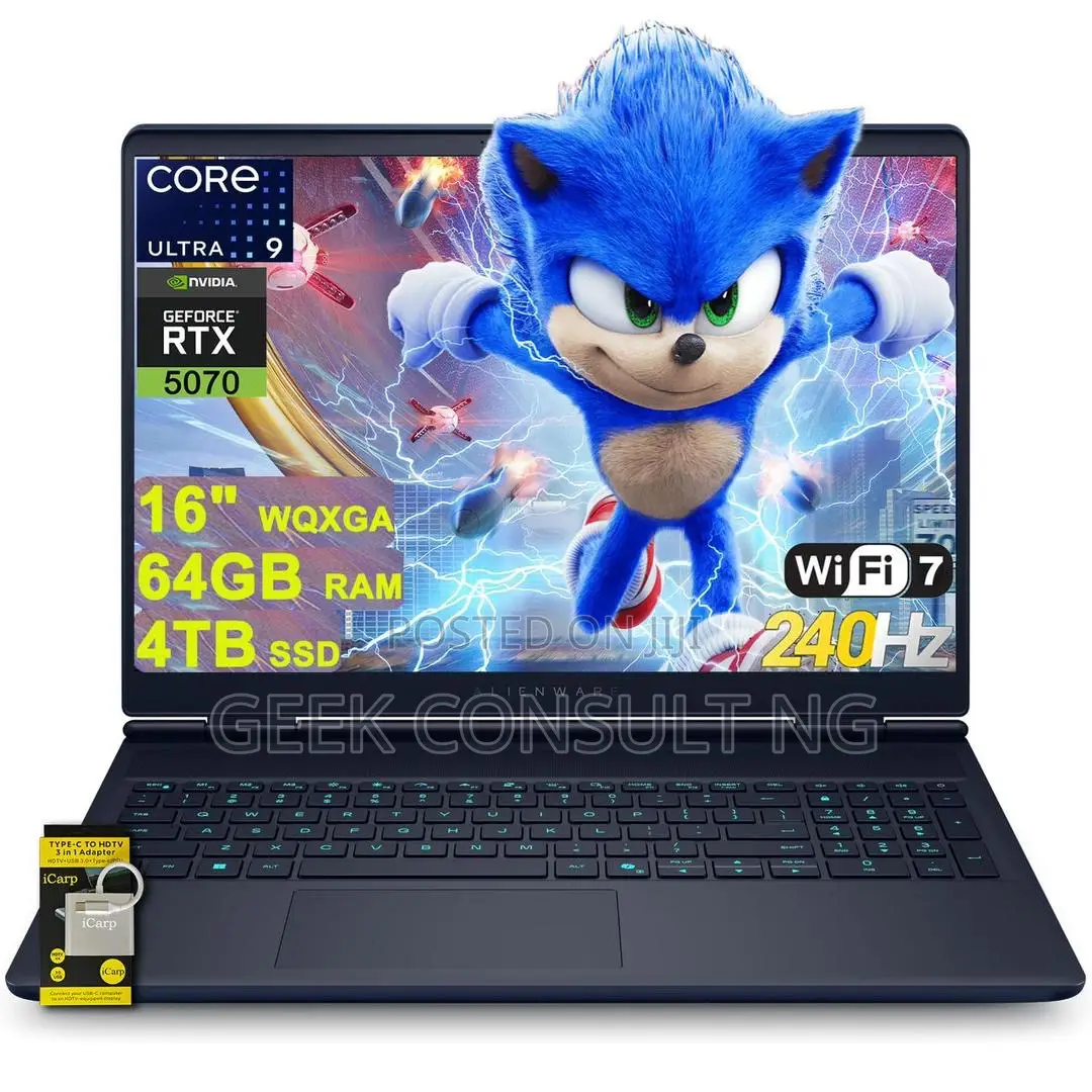New Laptop Dell Alienware 16X Aurora 64GB Intel Core Ultra 9 SSD 4T