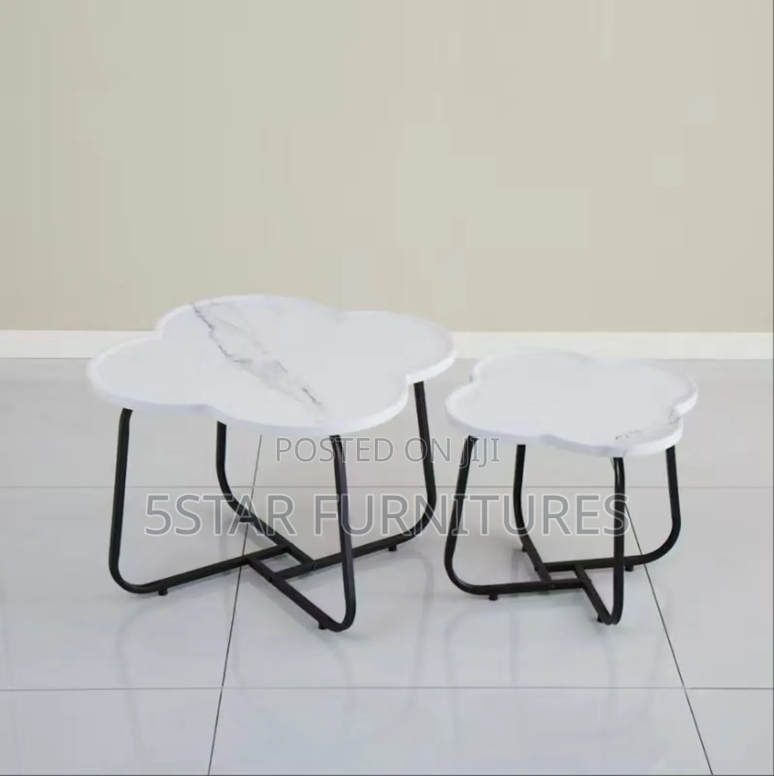 Portable 2in1 Center Table With Wooden Top