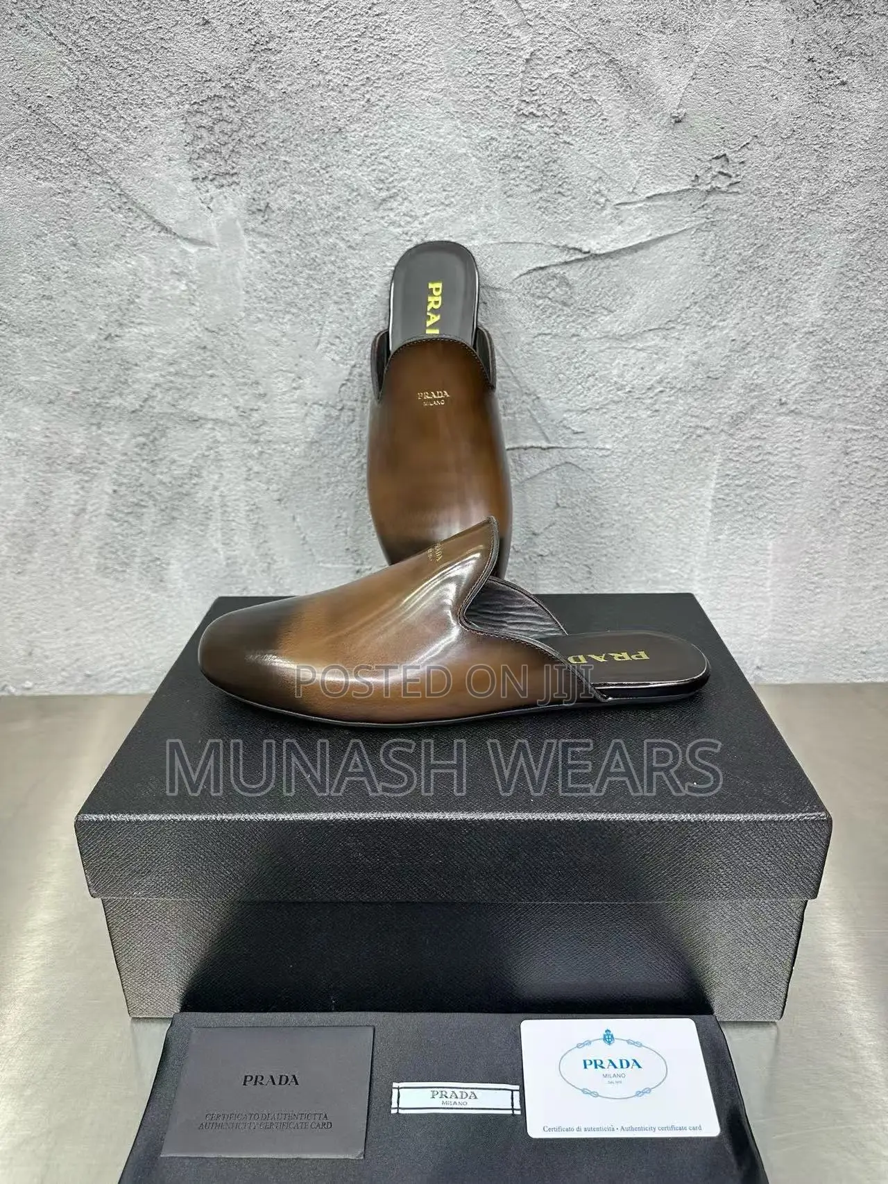 Prada Milano Leather Luxury Half Shoe