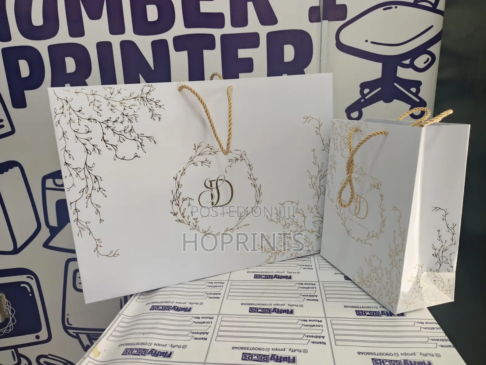Paper Bag With Foil Print