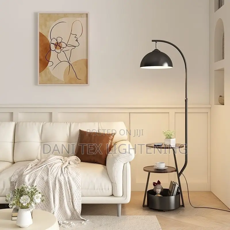 Vintage Nordic Floor Lamp Night Button Switch Removable Simple Stand
