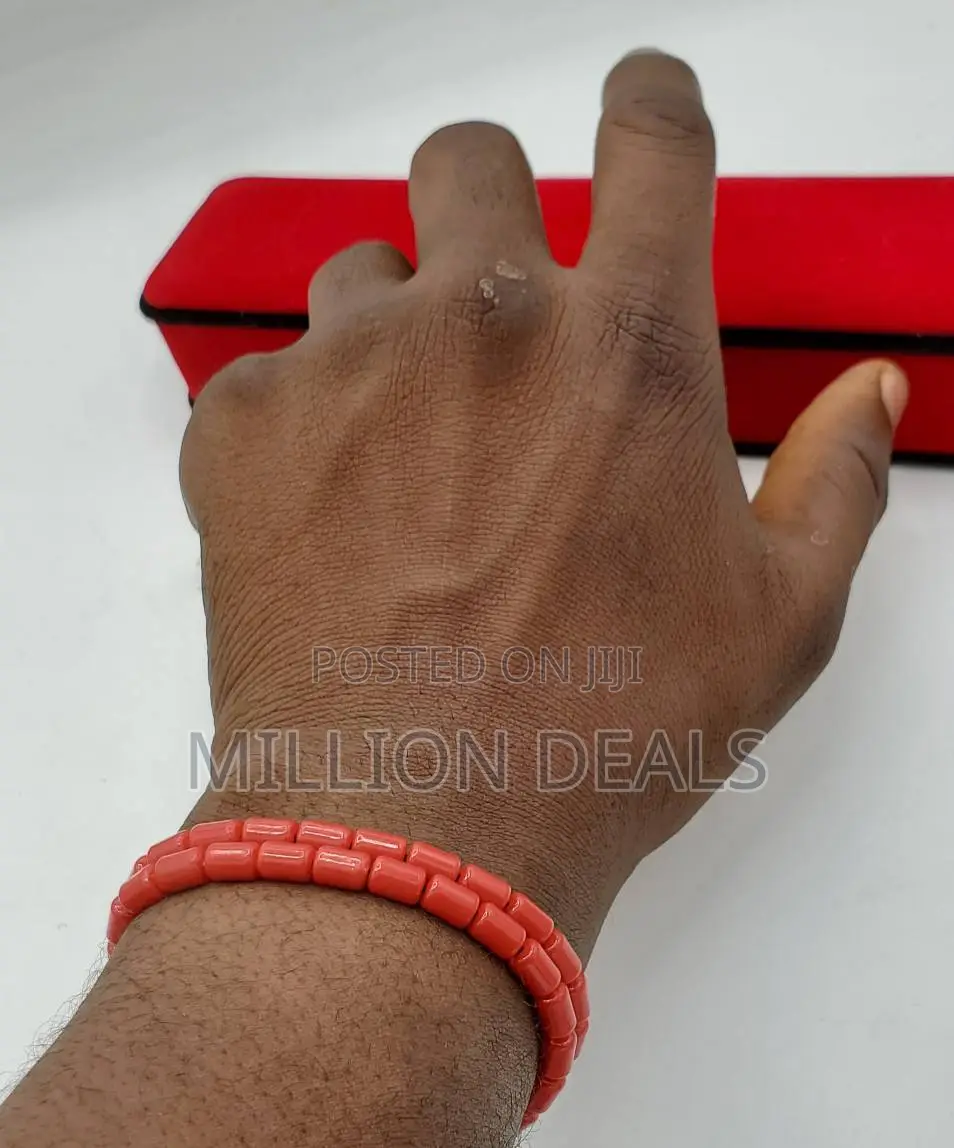 2in1 Silicon Ski Slim Men's Beaded Bracelet