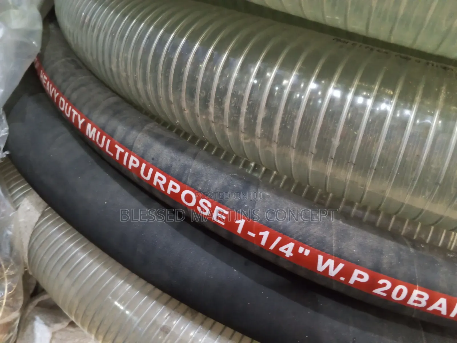 1 by 1⁄4 Industrial Black With Helix Wire Multipurpose Suction Hose