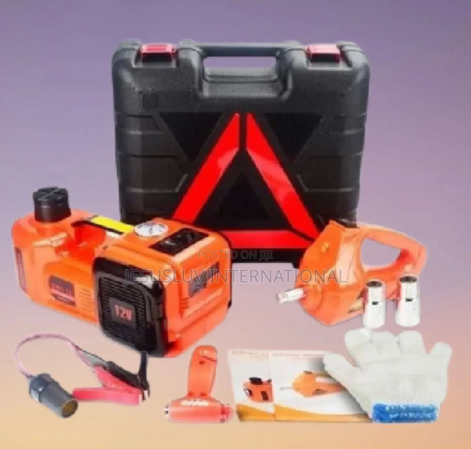 Automatic Mobile Electric Car Jack 5 Ton - Impact Wrench- Tyre Pump