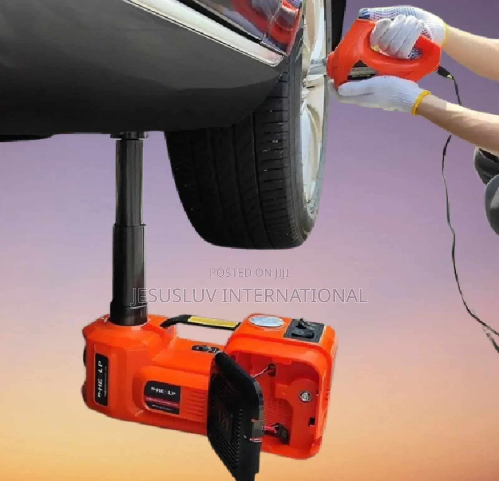 Automatic Mobile Electric Car Jack 5 Ton - Impact Wrench- Tyre Pump
