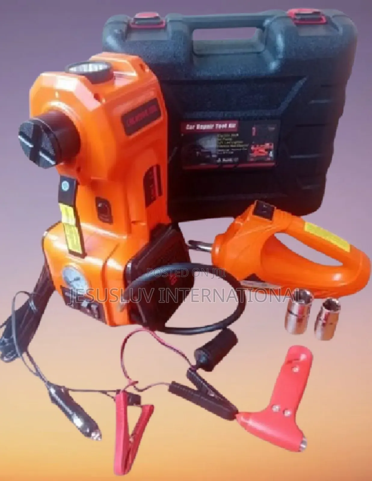 Automatic Mobile Electric Car Jack 5 Ton - Impact Wrench- Tyre Pump