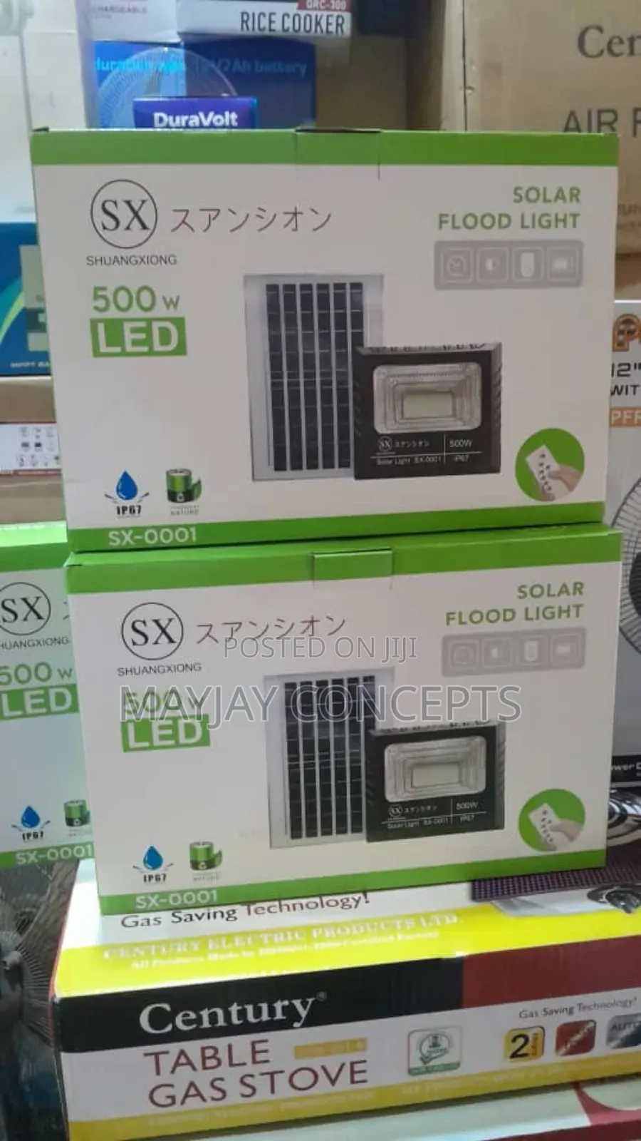 Sx 500w Led Solar Floodlight With High Quality Solar Panel Cell-Remote