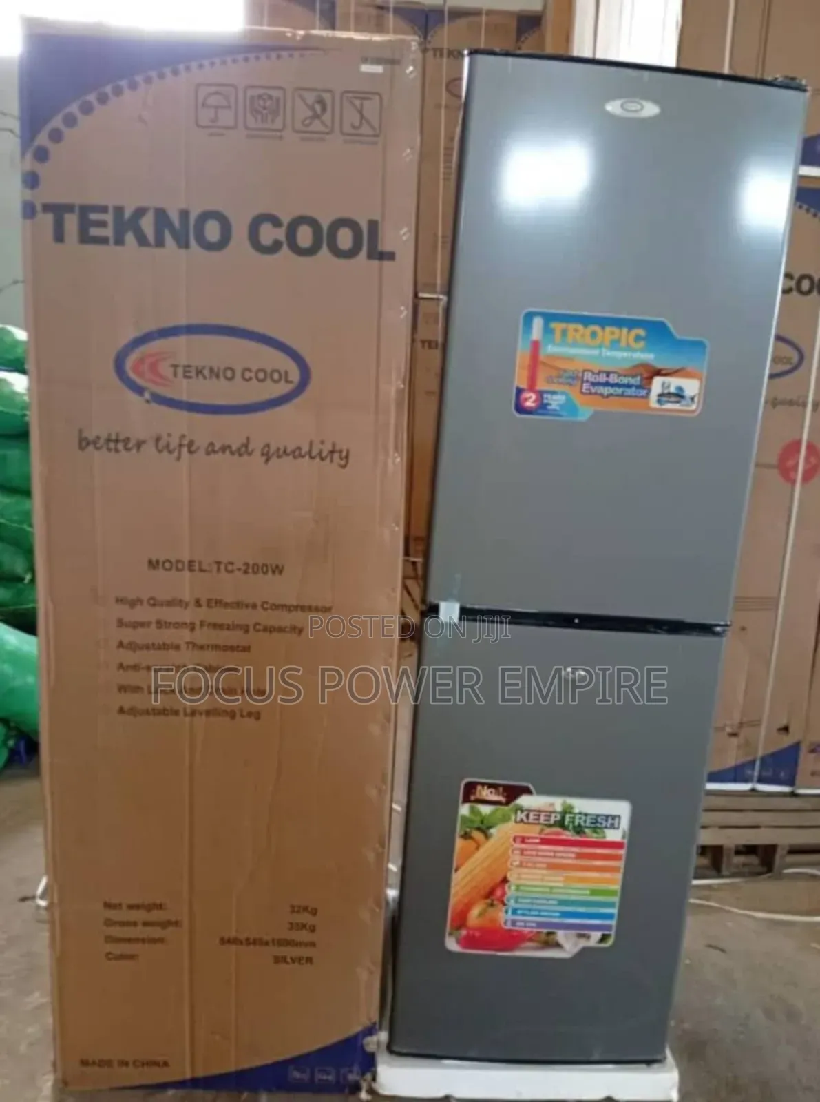 Original Tekon Cool Doubledoor Fridge And Freezer Keep Fresh