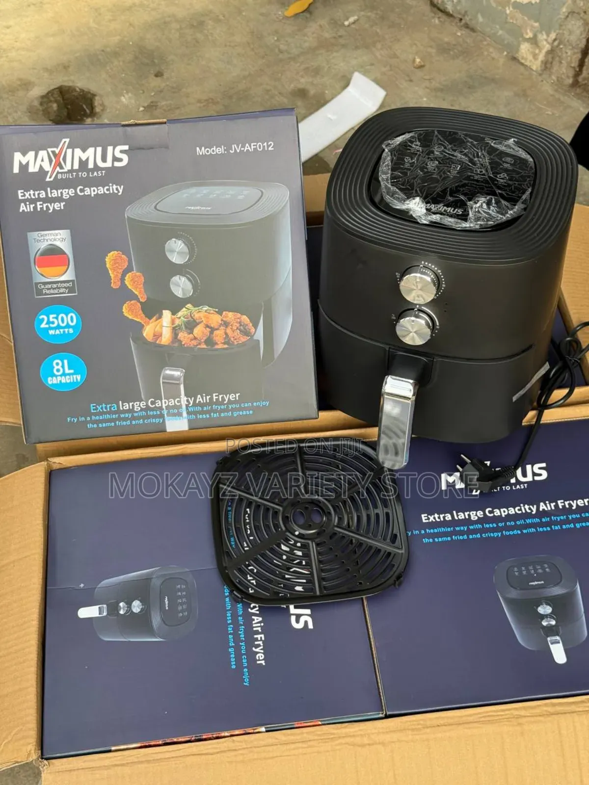 8l Maximus Multifunction Oil-Free Manual Controled Electric Air Fryer