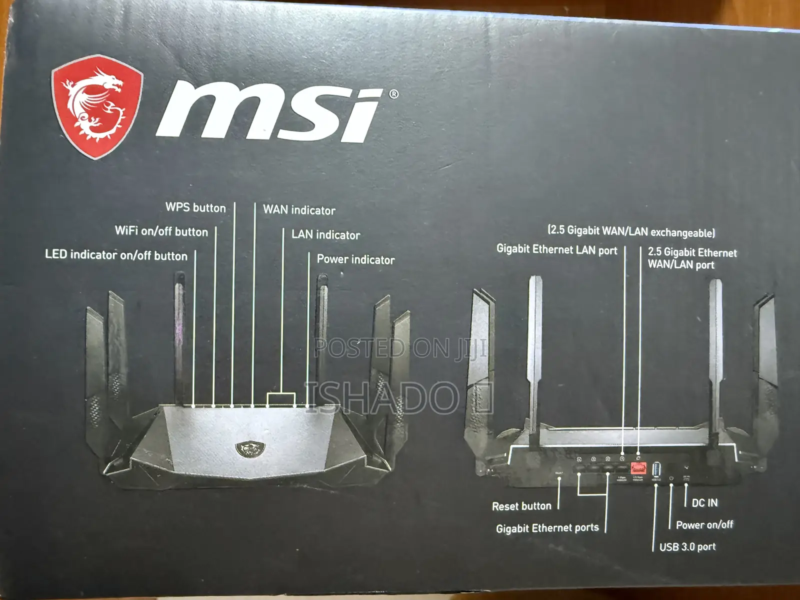 Msi Radix Ax6600 Wifi 6 Tri-Band Gaming Router