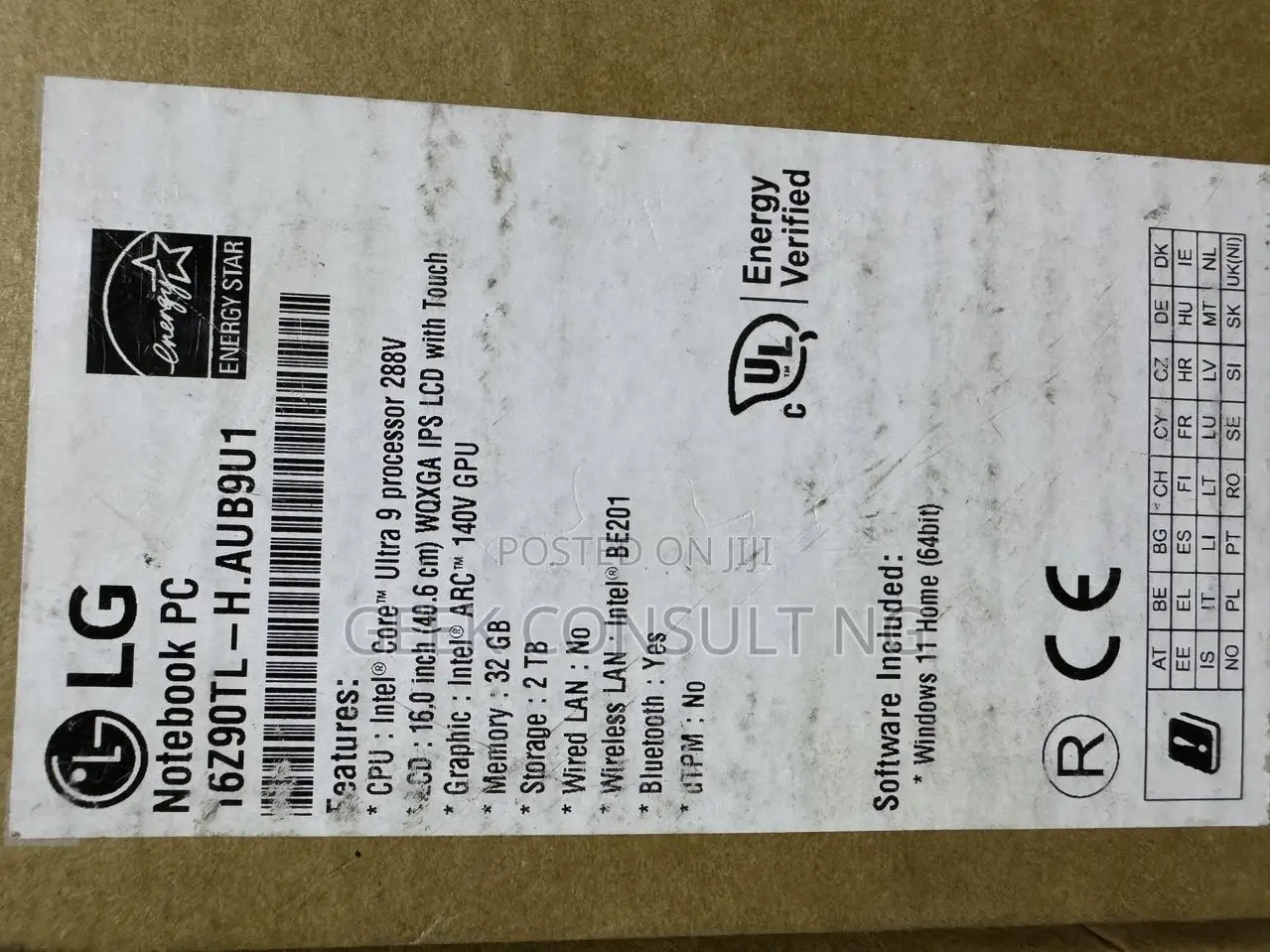 New Laptop LG Gram 15.6 32GB Intel Core Ultra 9 SSD 2T
