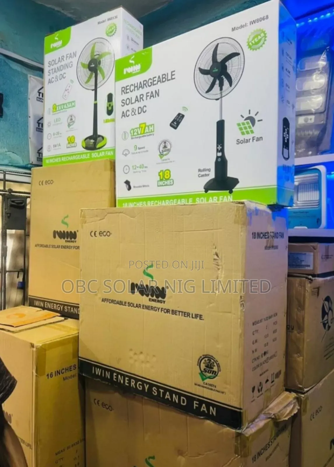 Iwin Reachable Solar Fan