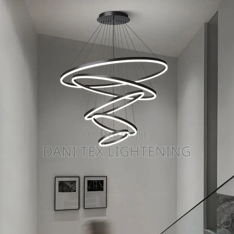 Modern Black Ceiling Chandeliers for Living Room Hall Ceiling Light
