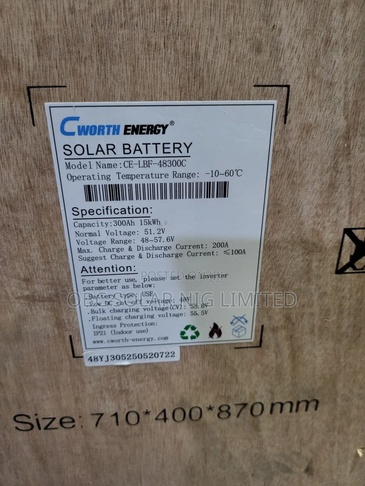 15kwh Lithium Battery Cworth