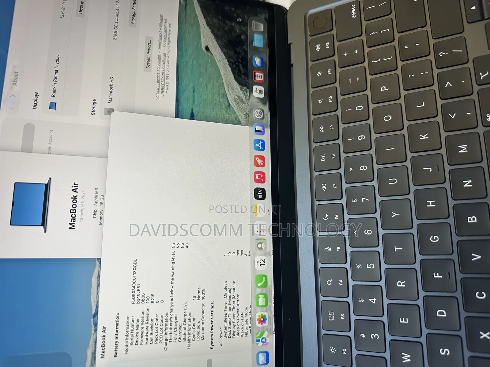 Laptop Apple MacBook Air 2024 M3 13-Inch 16GB Apple M3 SSD 256GB