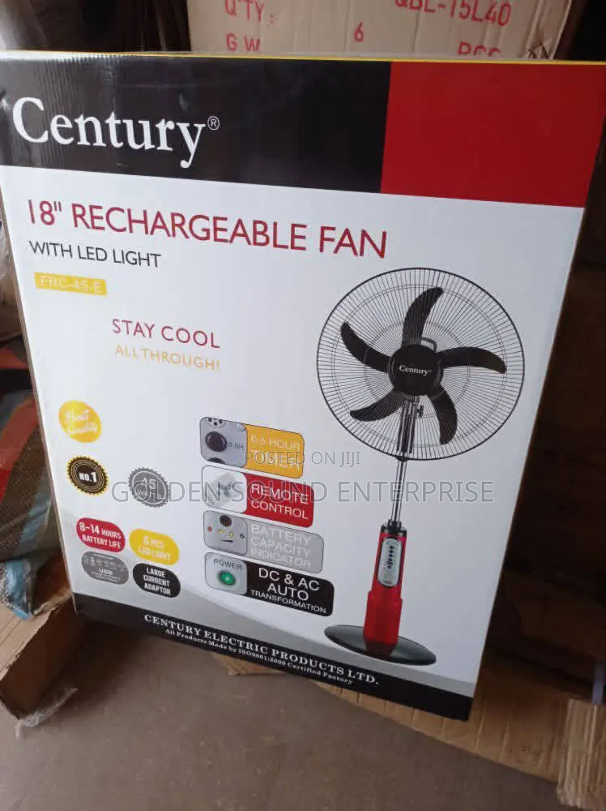 Cantury Rechargeable Fan With Led Lights