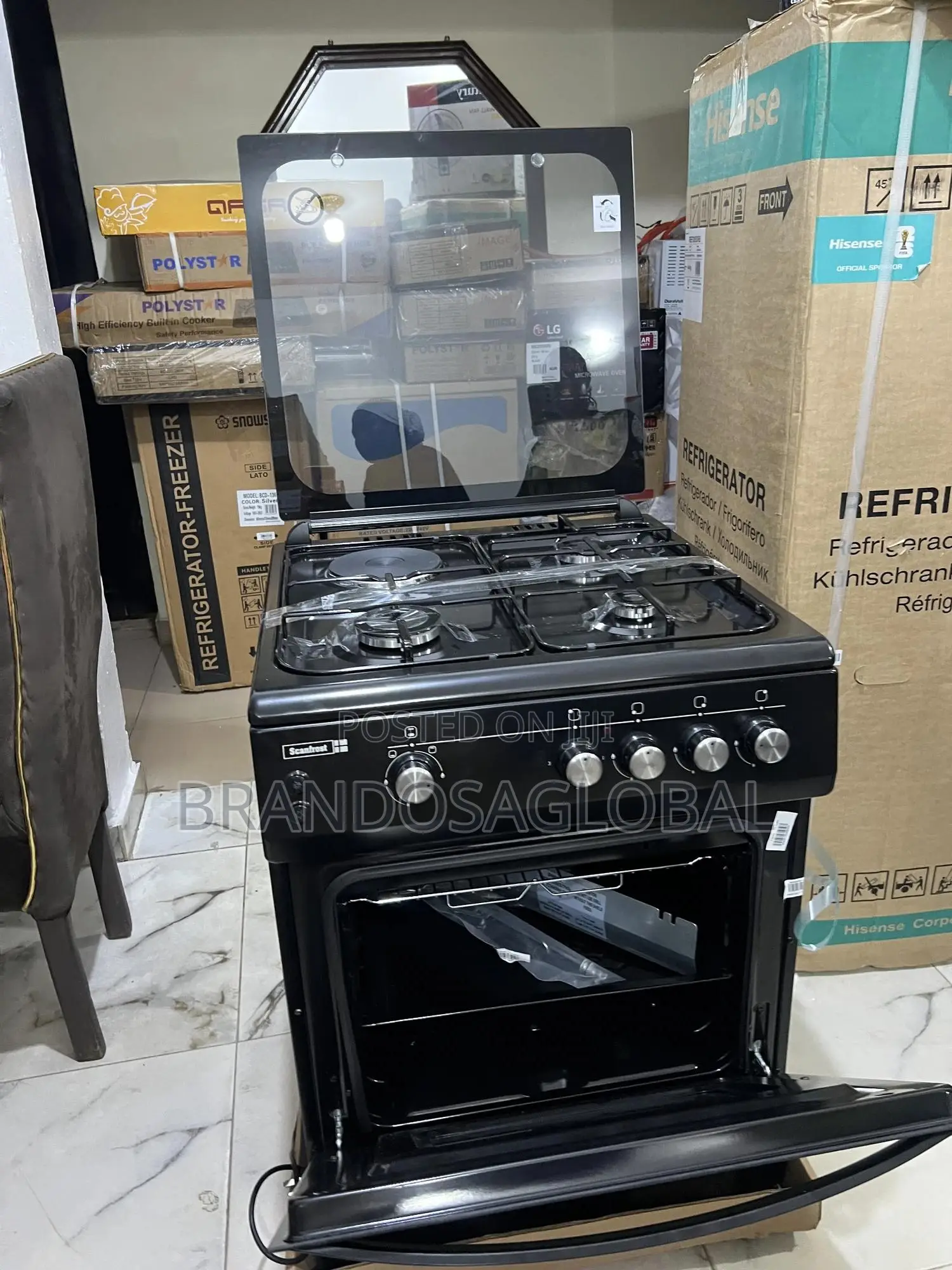 Scanfrost 3gas Oven Cooker +1electric – Uniform Heat Distribution