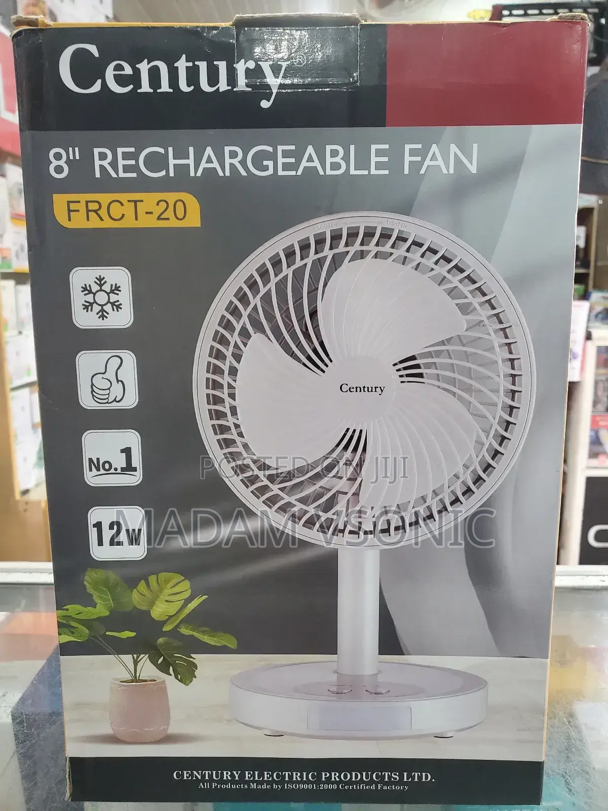 Century 8" Rechargeable Fan