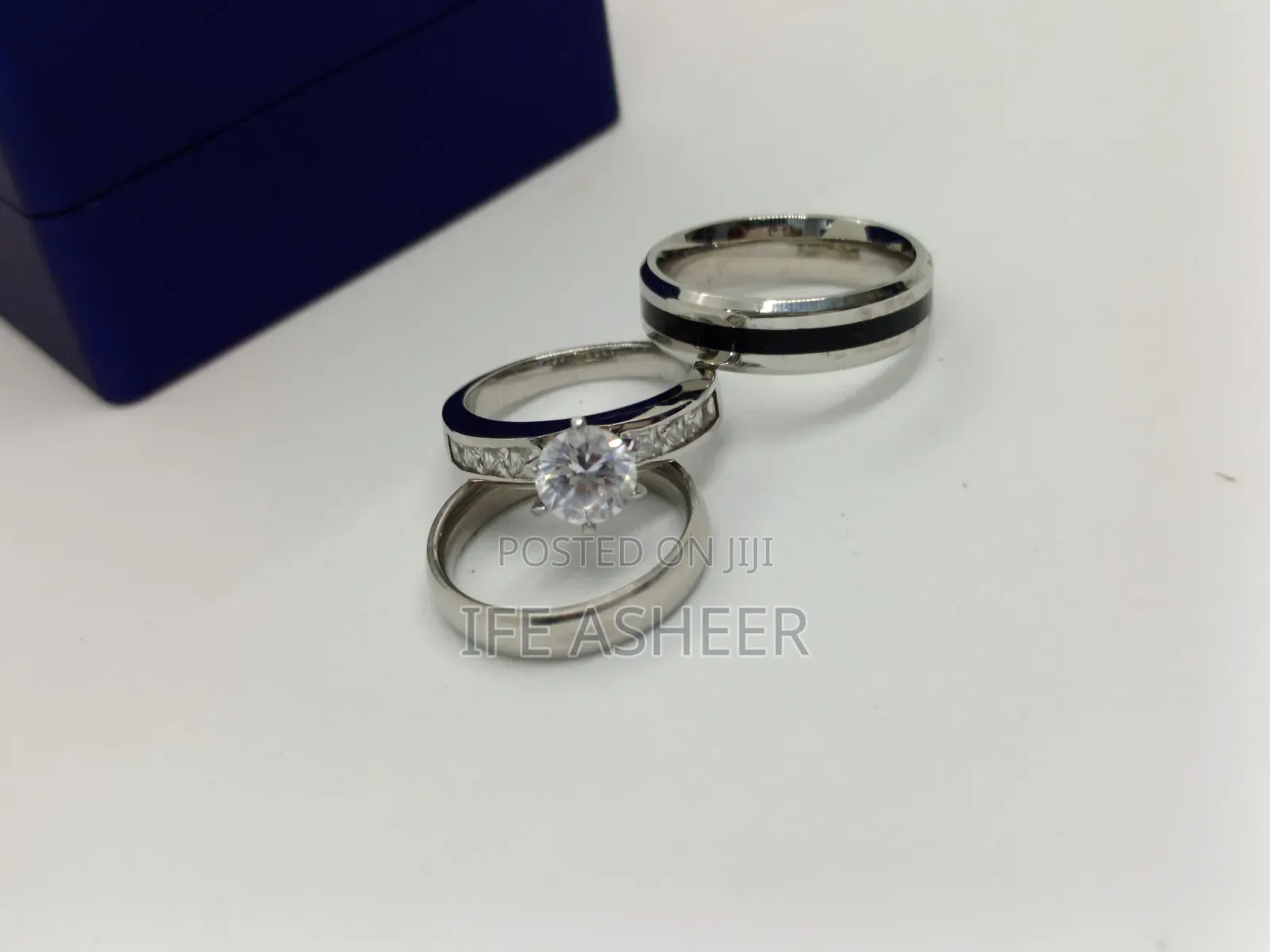 Couples Us Sterling Silver Set Of Wedding Ring Us003