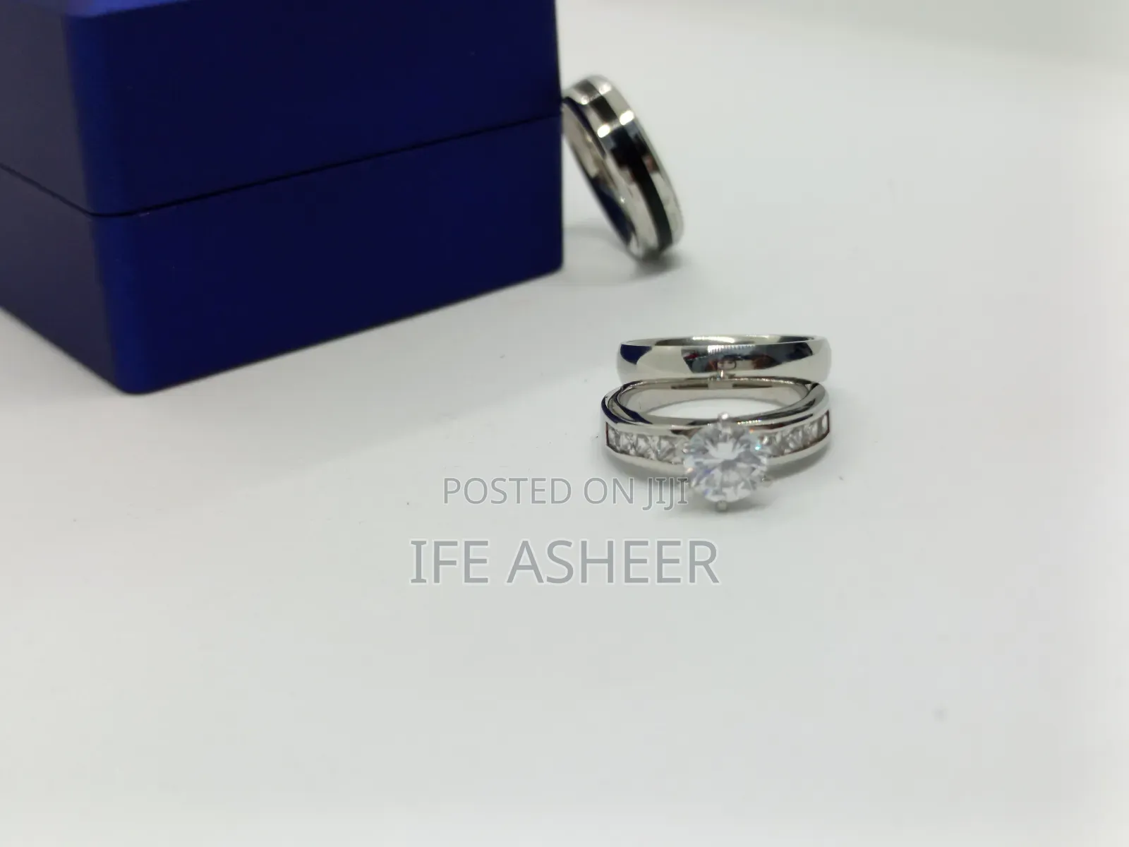 Couples Us Sterling Silver Set Of Wedding Ring Us003