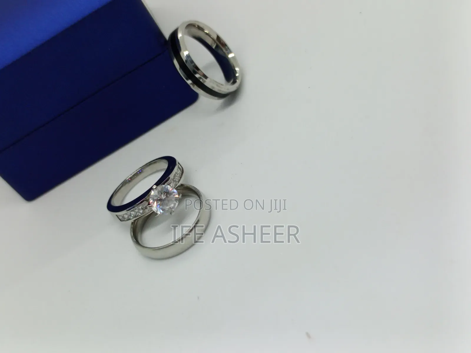 Couples Us Sterling Silver Set Of Wedding Ring Us003