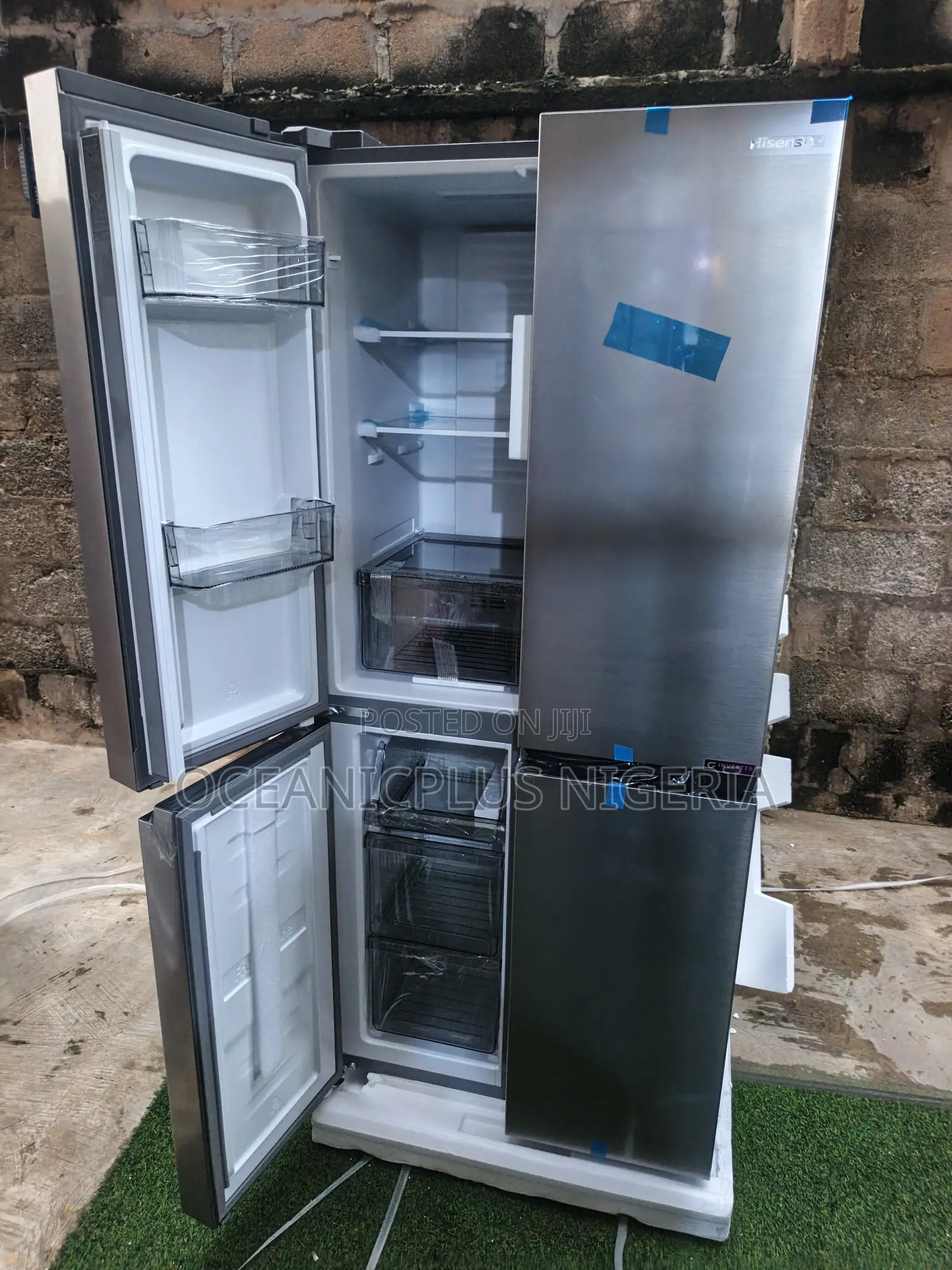 Hisense 392l Ref-54ws Four Door Appliance With Adjustable Shelves