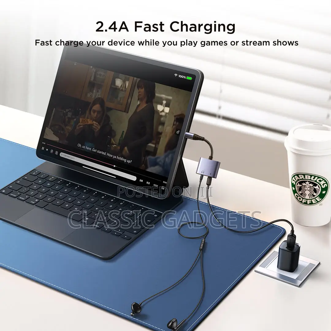 Joyroom Sy-L01 2-in-1 Audio Adapter (Lightning to 3.5mm+Lightning)