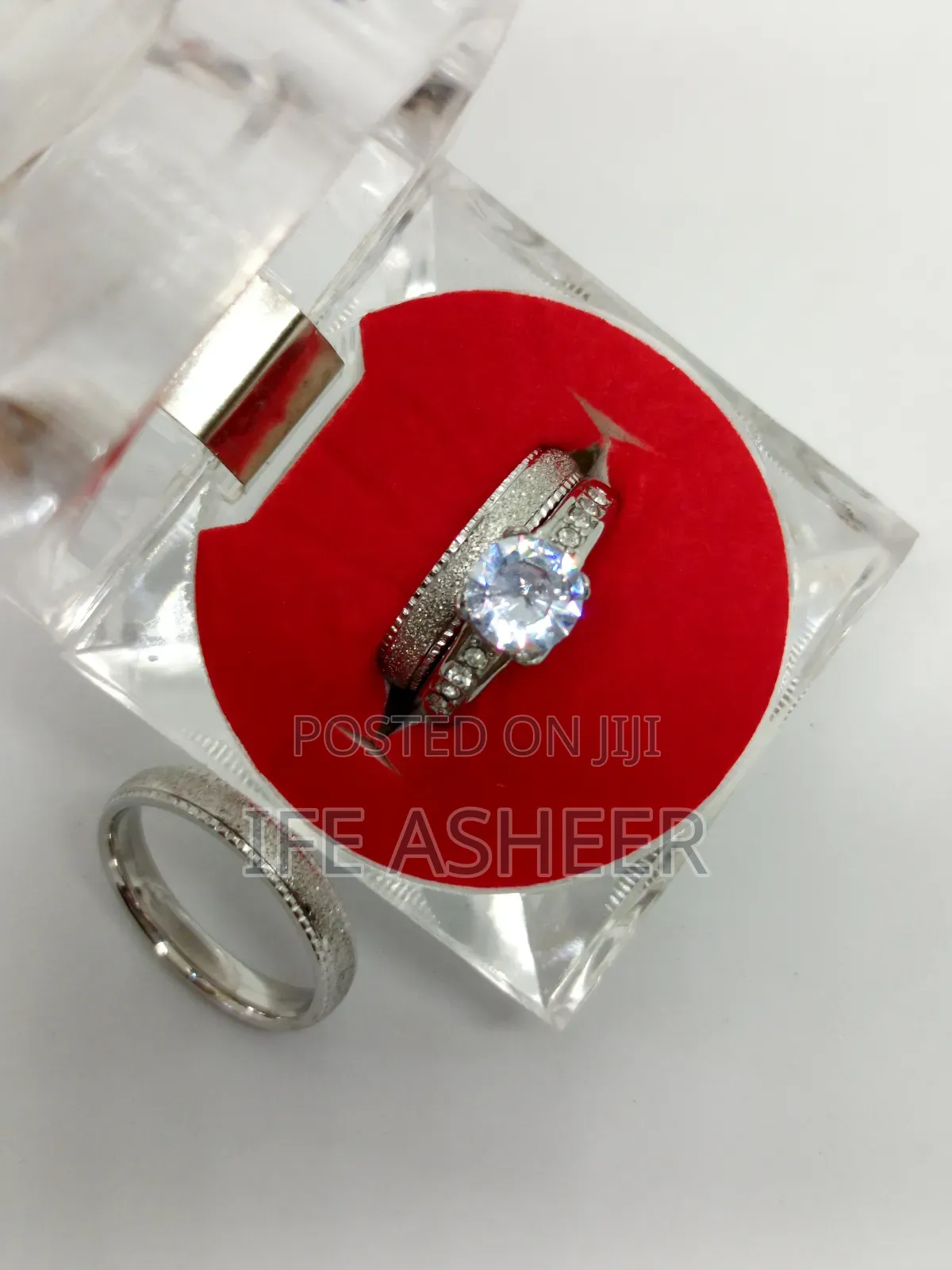 Couples Set Of Silver Wedding Ring - Gc007