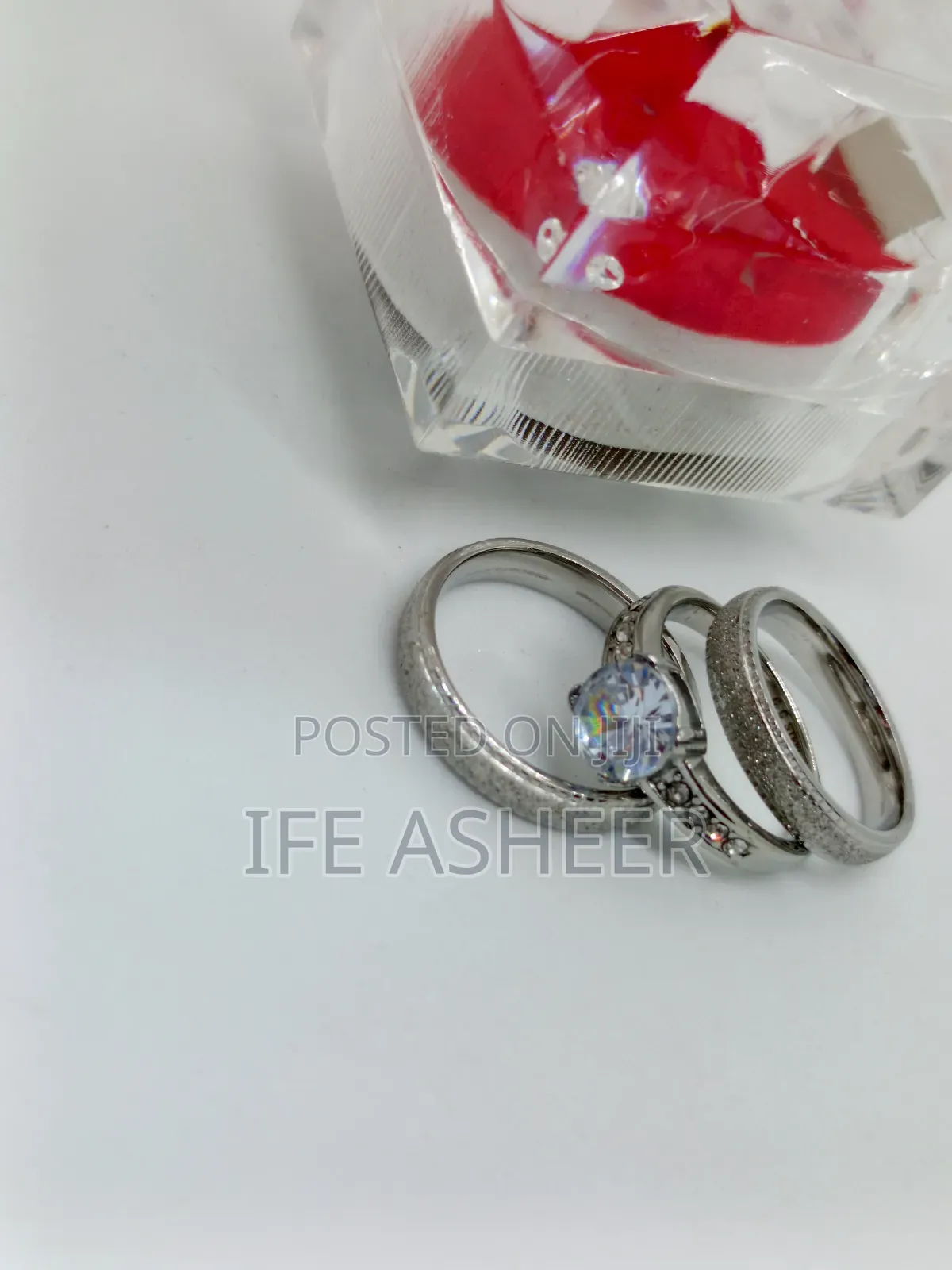 Couples Set Of Silver Wedding Ring - Gc007