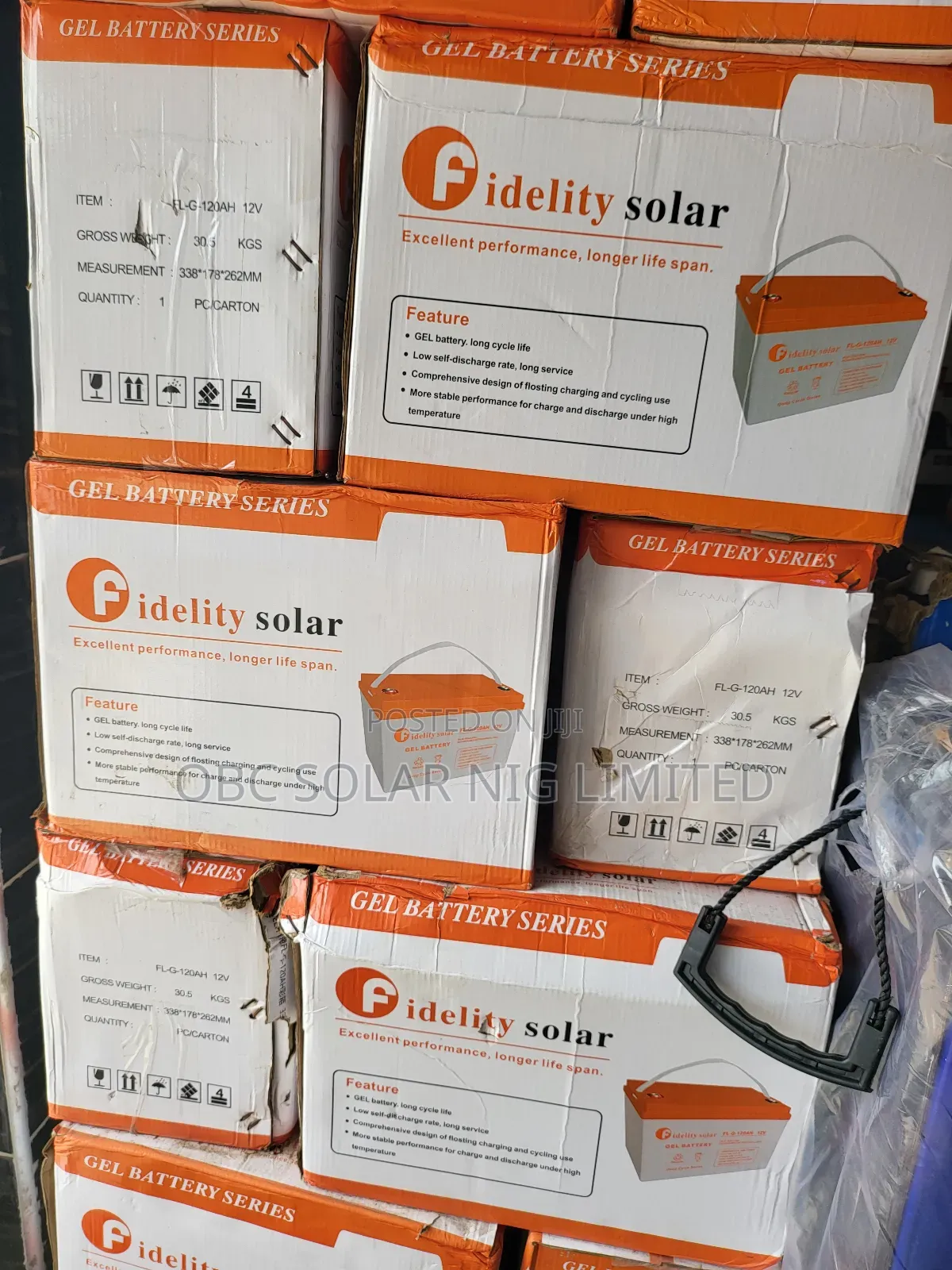 Fidelity Gel Battery Series 120ah 12v