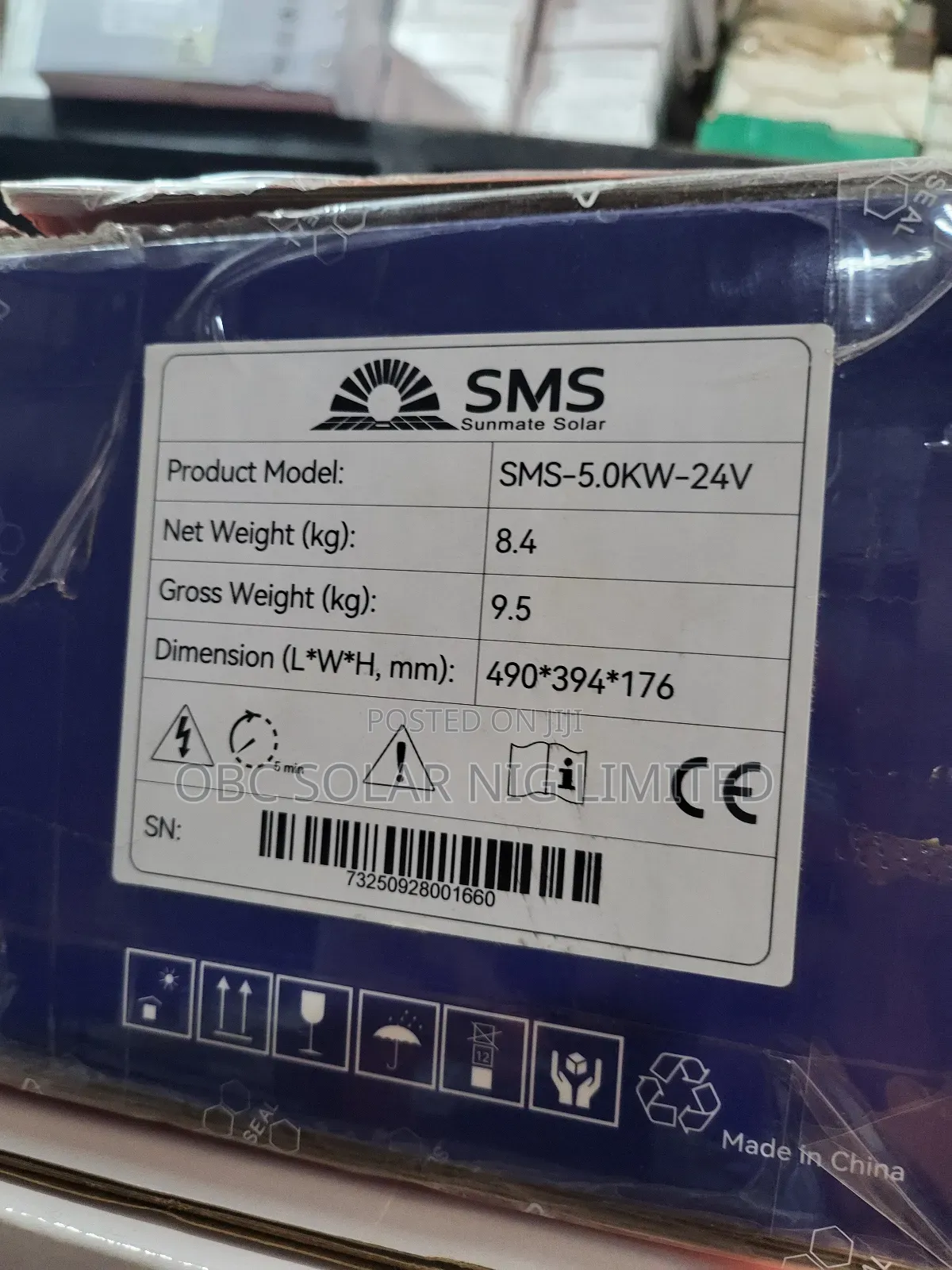 SMS Original Solar Inverter 5kva 24v