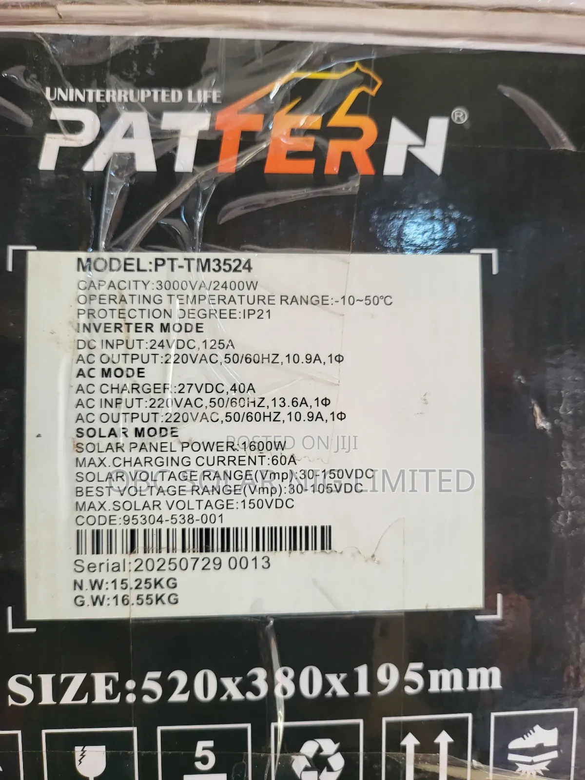 Pattern Original Pure Sine Wave Inverter 3kva 24v