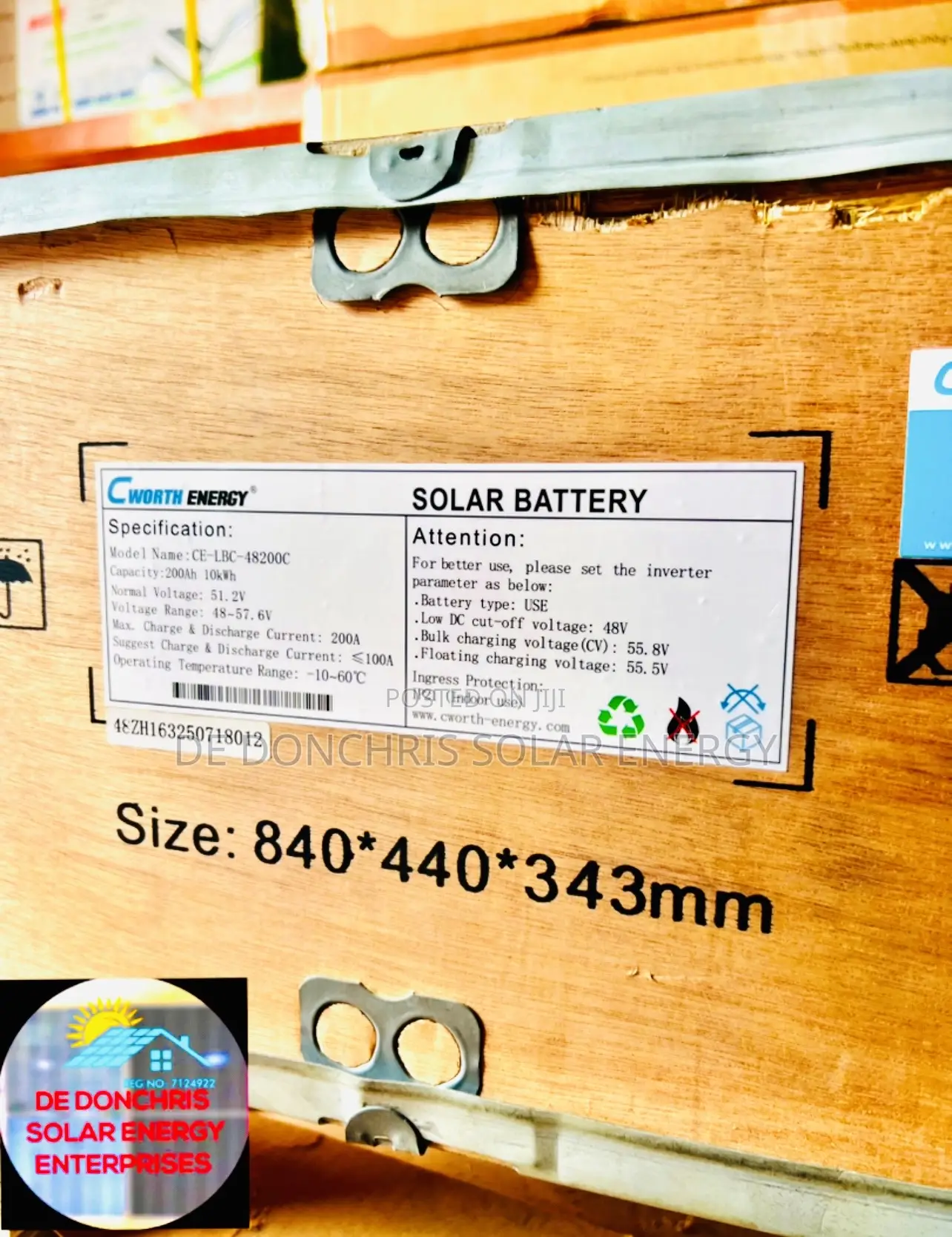 Cworth Lithium Ion Battery 10kwh 51.2v 200ah Available In Bulk