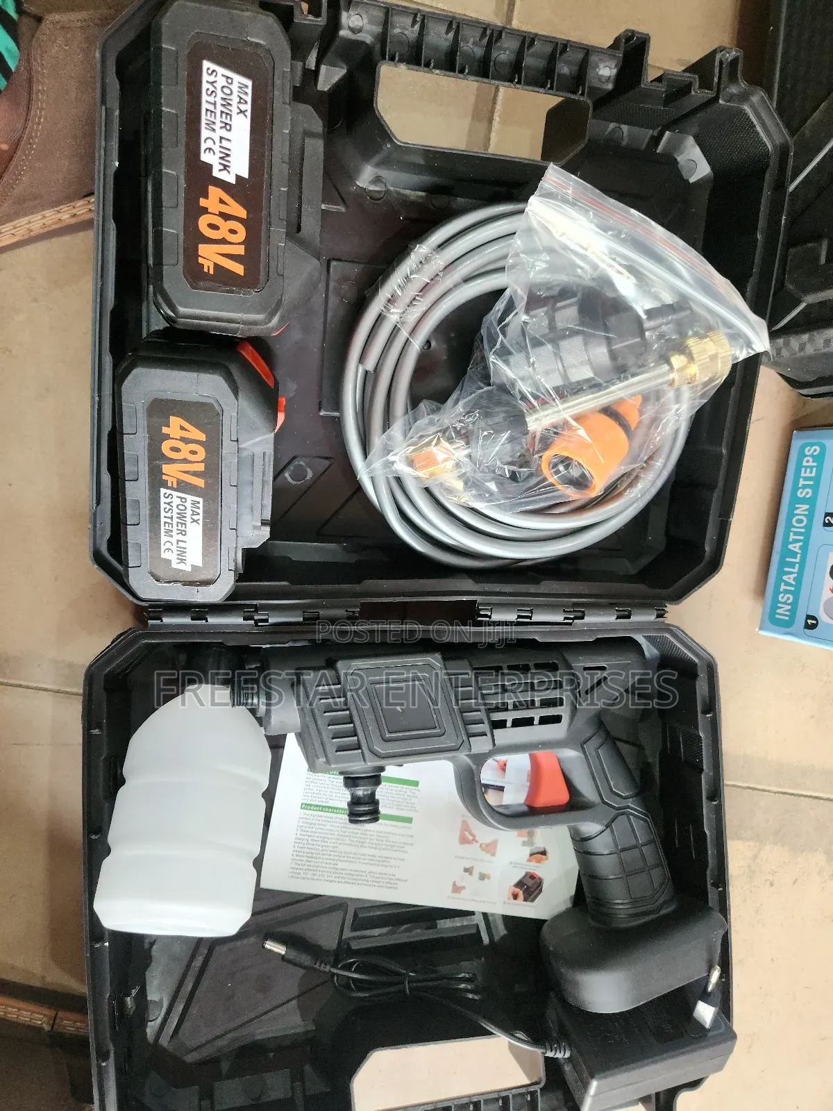 Cordless High Pressure Car Washer - Double Batteries.