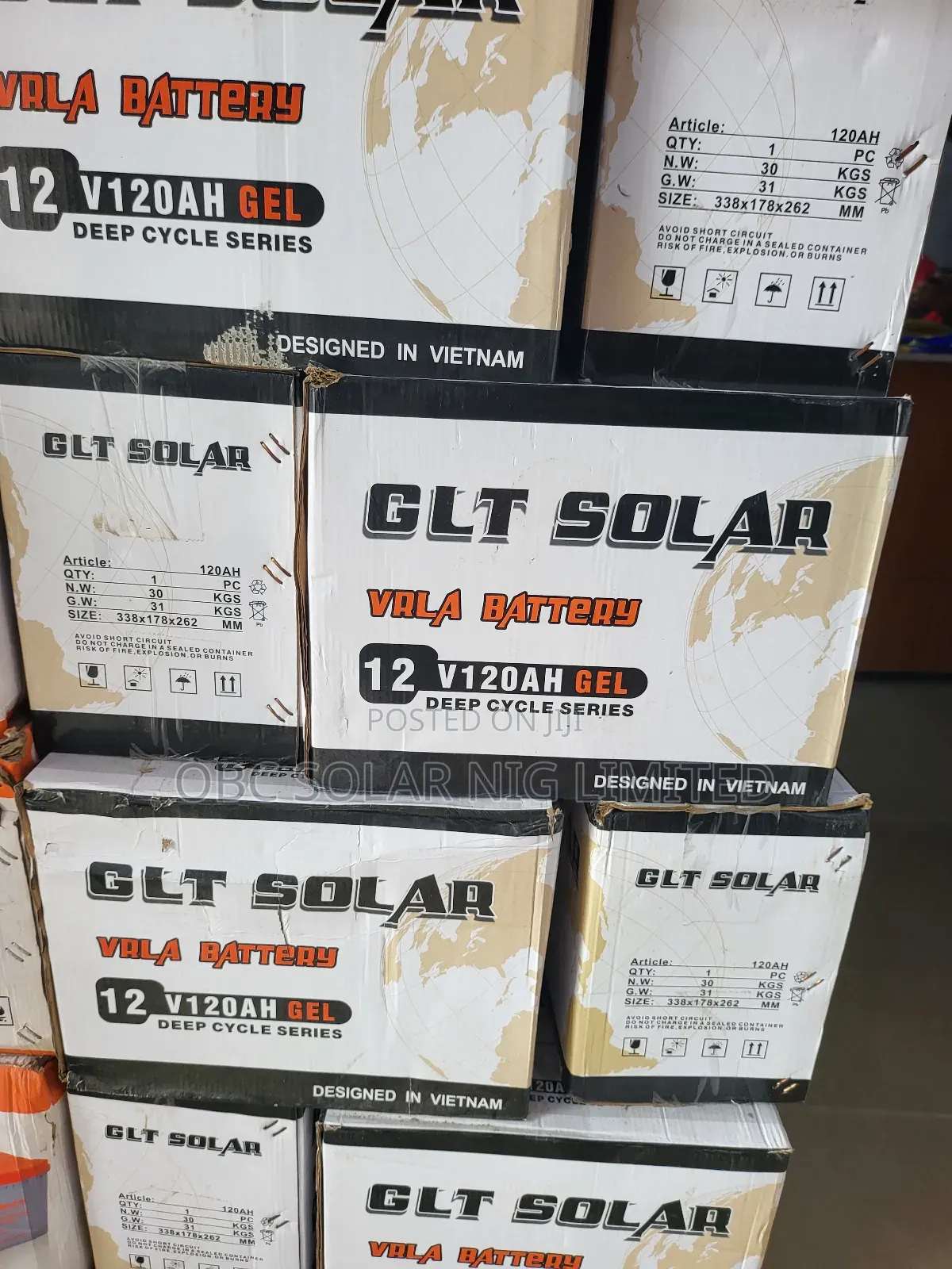 GLT Solar Gel Battery 120ah