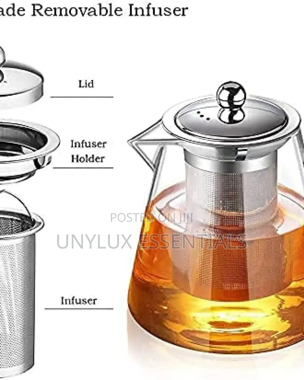 Glass Kettle Heat Resistant Teapot With Filter