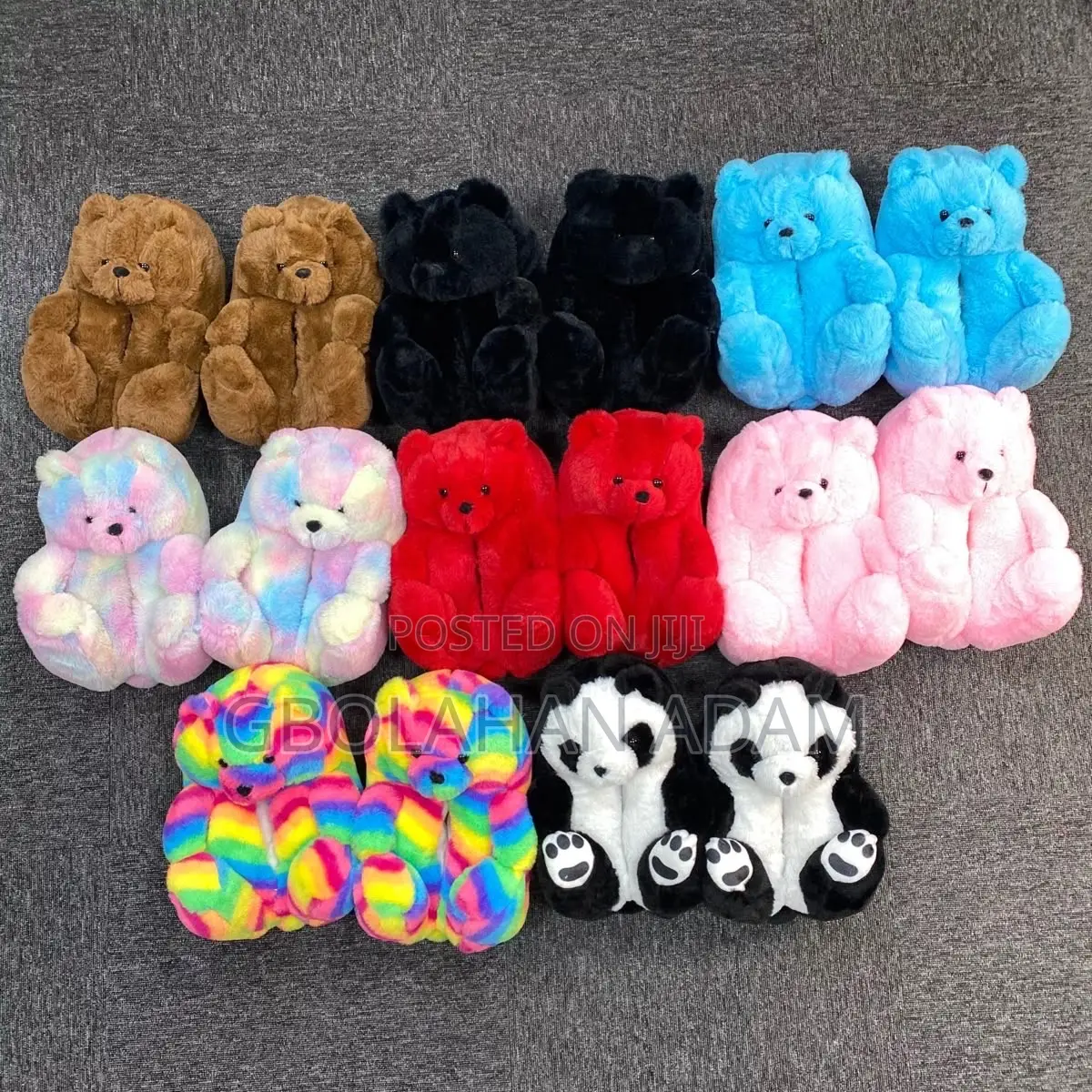 Women Household Teddy Bear Fully Covered Plush Slippers