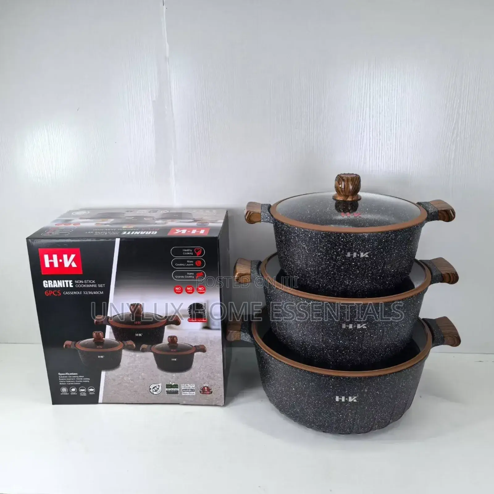 Hk Granite Pot 32,36,40cm