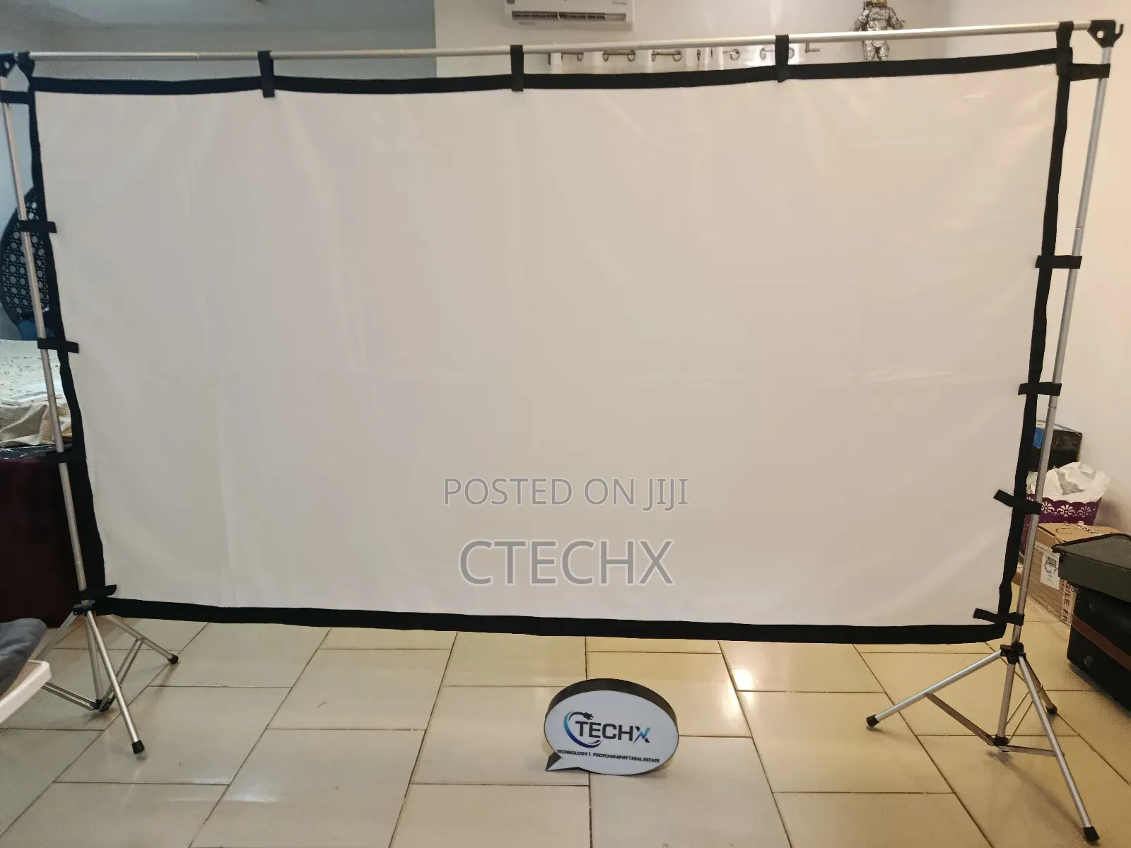 100 Inch Projection Screen With Stand 16:9 Hd Rear Front