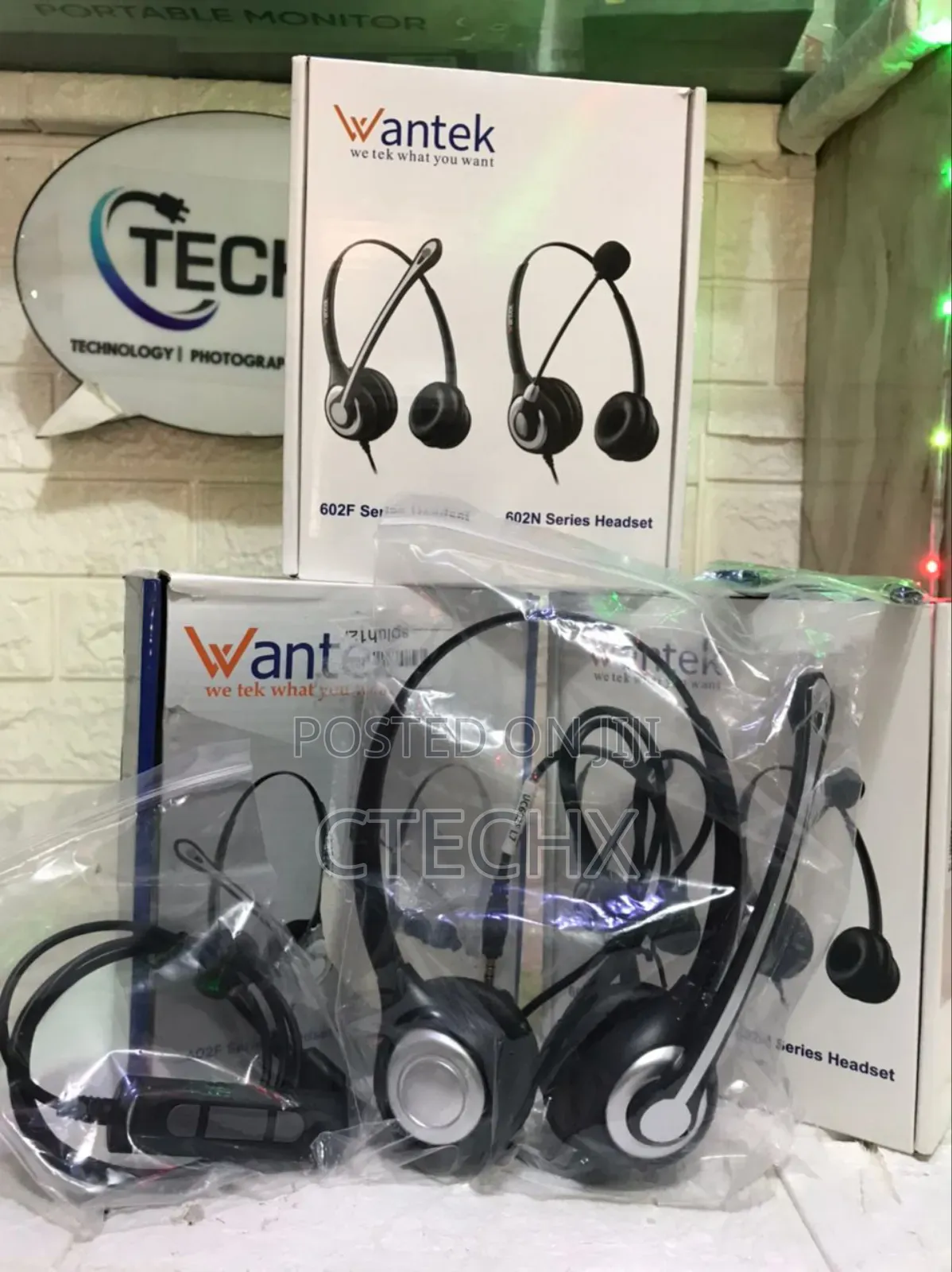 Wantek Usb Earphone With Microphone Work Headset for Pc/Laptop/Phone