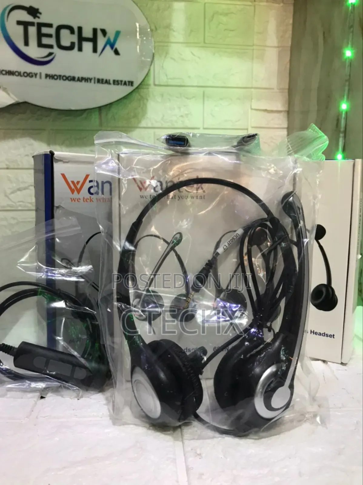Wantek Usb Earphone With Microphone Work Headset for Pc/Laptop/Phone