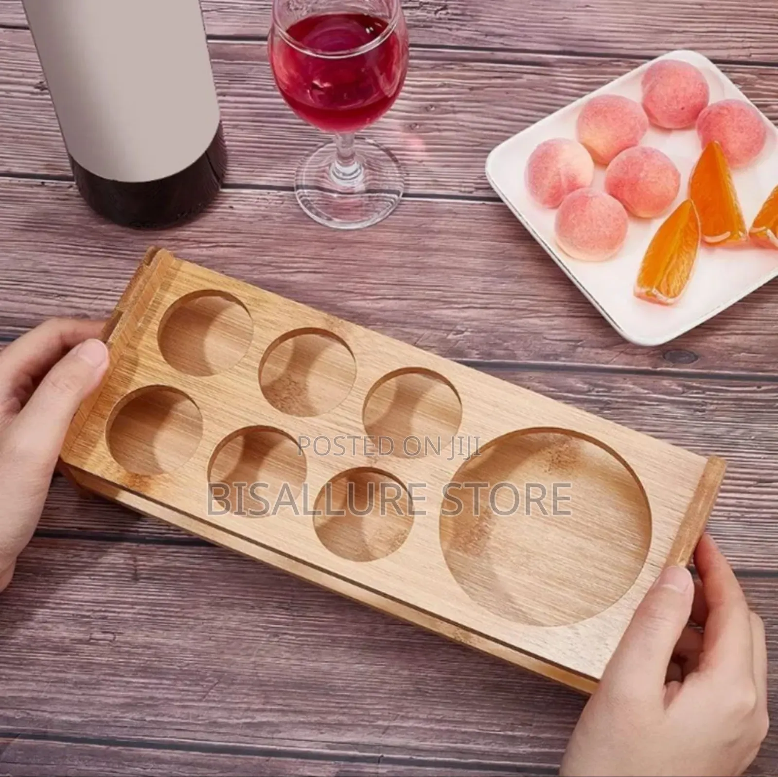 Wooden Tequila Rack With Wine Bottle Hole.